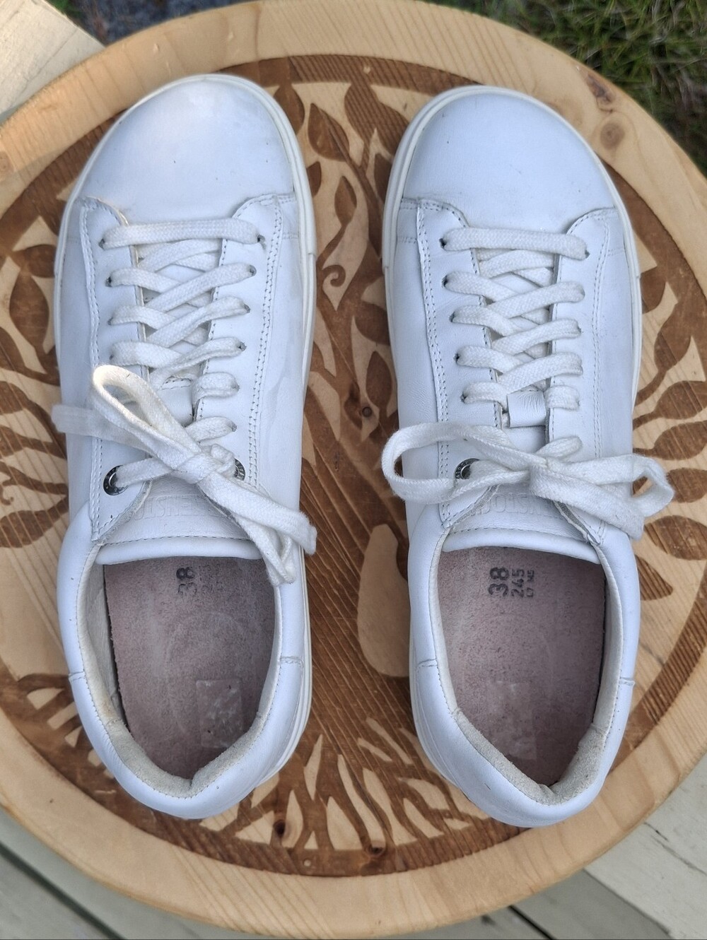 Birkenstock Women's Bend Low White Leather Minimalist Sneakers Sz 38/7.5 - Picture 6 of 10